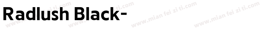 Radlush Black字体转换